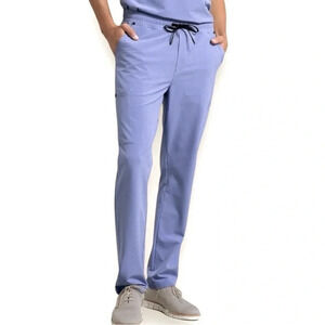 Jaanuu Slim Leg Style J85001 Semi-fitted Cargo Pocket Scrub Pants Men’s Medium